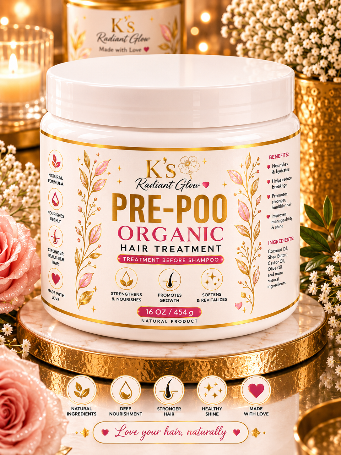 Pre-Poo organic hair treatment