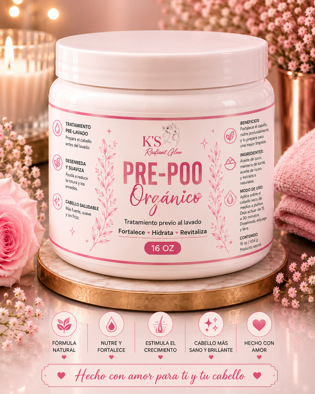 Pre-Poo organic hair treatment