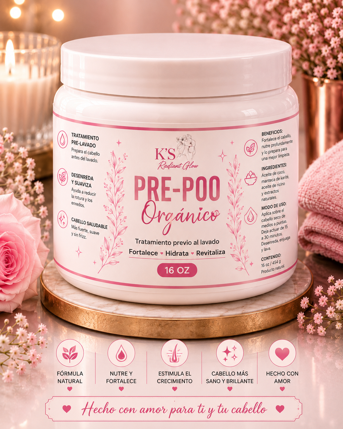Pre-Poo organic hair treatment